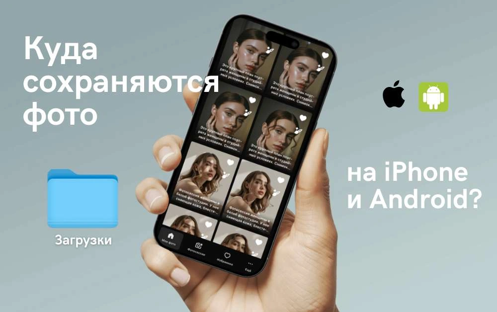 Куда сохраняются фото на iPhone и Android
